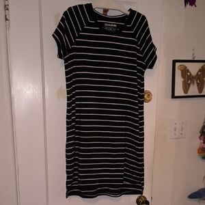 Dakine | Women's Black and White Striped Mini Dress
